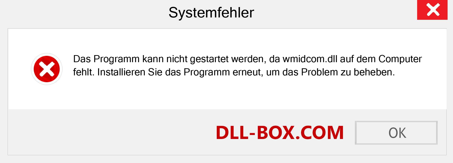 wmidcom.dll-Datei fehlt?. Download für Windows 7, 8, 10 - Fix wmidcom dll Missing Error unter Windows, Fotos, Bildern